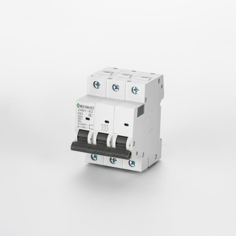 Curve AC-stroomonderbreker C 63A 3P 6kA
