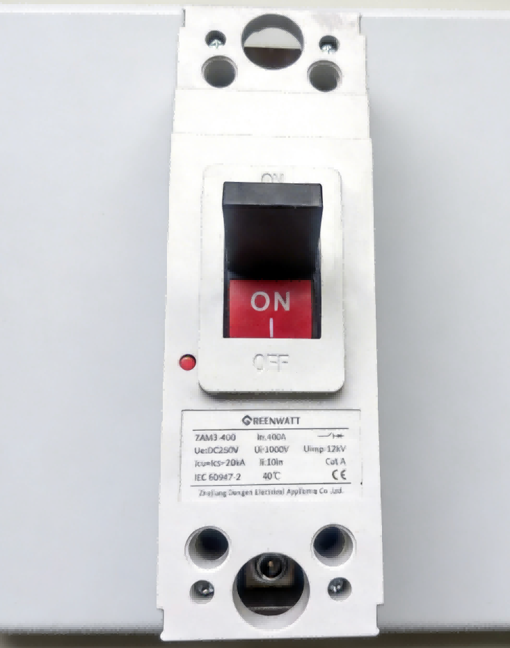 DC250V 400A 1P stroomonderbreker met gegoten behuizing